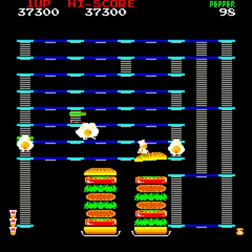 Burger Time (Data East set 1) screen shot game playing